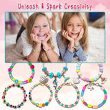 leitait Girls Toys Bracelet Making Kit -3400pcs Beads for Charm Jewelry Making Kit Supplies, Unicorn/Mermaid Crafts Birthday Chr