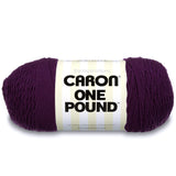 Caron One Pound Solids Yarn, 16oz, Gauge 4 Medium, 100% Acrylic Deep Violet For Crochet, Knitting & Crafting ( 1 Piece )
