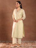 Libas Women'S Chanderi Silk Kurta Set (49442 Cream L