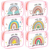 TSA Approved Toiletry Bags 6Pcs- Clear Travel Bag for Toiletries, Carry on Airport Airline Compliant-Bag,Clear Makeup Bag Toilet