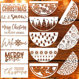 Christmas Stencils for Painting on Wood 12?Large Christmas Doormat Stencils Reusable Holiday Stencil for Crafts Door Mats Canvas