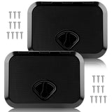 Datanly 2 Pcs Marine Deck Access Hatch 14.76  10.63 Black Rectangle Boat Deck Hatch & Lid with 20 Screws Non Slip Surface for M