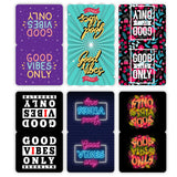 woopme Set of 6 Good Vibes Only Magnetic Bookmark for Book Lovers Readers Students Gift Magnetic Page Clips Folding
