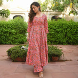 Gosriki Women'S Cotton Blend Printed Anarkali Kurta With Palazzo (Sunday-Multi_4Xl-Go_Multicolor_Xxxx-Large),Multicolour,4,B0B68TWZMF
