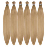 Brown Blonde Braiding Hair Pre stretched Box Braiding Hair Extensions Feed in Braids 26 inch