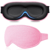 Gritin 100% Blackout Sleep Eye Mask for Women Men,Zero Eye Pressure Sleeping Mask-Ergonomic Design 3D Cutout Eye Movement and Ey