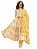 Libas Women'S Cotton Kurta Sets (400684_Yellow 1_2Xl)