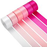 LIUYAXI Pink Satin Ribbon 1 Inch X 6 Rolls Total 60 Yards Double Faced Pink Ribbon Set for Gift Wrapping Craft Wedding Decoratio