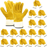 Teenyyou 15 Pair Oil Resistant Gloves for Men, Nitrile Heavyweight Fully Coated Work Gloves, Oil Hauler Chemical Resistant (Yell