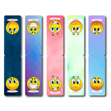 woopme Emoji face Bookmark Magnetic for Students Kids Book Lovers Readers Gift Magnetic Page Clips Folding 5 PCs