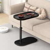 C Shaped Side Table Adjustable Height, 360Swivel C Shaped End Table, Couch Side Tables That Slide Under, Small Coffee C Table En