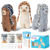 WATINC Needle Felting Kit - 3 Set Unique Different Cute Doll Wool Felt Needle Tools Foam Pad Instruction, DIY Home Decoration Cr