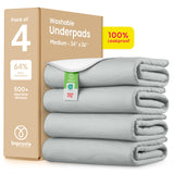 IMPROVIA Washable Underpads, Heavy Absorbency Reusable Incontinence Pads for Kids, Adults, Elderly, and Pets - Waterproof Protec