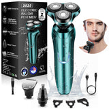 Electric Razor for Men, Men's Rotary Shavers, Waterproof, Wet and Dry Rechargeable Electric Shaver for Men's Faces with a Cordle