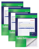 Better Office Products Large Sales Order Books, 3 Pack, 2Part Carbonless (White/Canary Yellow), 57/16 x 87/16 inches, 50 Sets