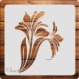 Kachi Pencil Floral Pattern Stencils for Art, Craft and Painting, Size 6 x 6 inch Reusable Stencil for Painting, Fabric, Glass,