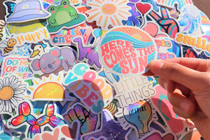 120 Pcs Preppy Stickers, Summer Stickers for Water Bottles Girls, Laptop Accessory Waterproof, Cute Decals for Phone Waterbottle