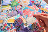 120 Pcs Preppy Stickers, Summer Stickers for Water Bottles Girls, Laptop Accessory Waterproof, Cute Decals for Phone Waterbottle