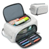 XQXA Extra Large Capacity Pencil Case Organizer, Multifunctional Pencil Pouch with Compartmens, Travel Pen Pouch Simple Statione