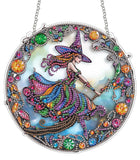 SKRYUIE Hanging Diamond Art Kits for Adults Halloween, DIY Window Pendant Diamond Painting Kit Sun Catcher, Special Shaped Cryst