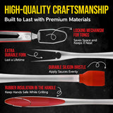 Kaluns BBQ Grilling Accessories, Grilling Gifts for Men Dad, Grill Tools for Outdoor Grill, Heavy Duty Stainless Steel Grill Set