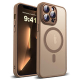 YEMORAN Compatible with iPhone 13 Pro Case with Built-in Camera Lens Protector Translucent Magnetic 13 Pro Phone Case 6.1 [Compa
