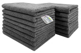 SOFTSPUN Microfiber Cleaning Cloths, 20x30 Cms 15 Piece Towel Set, 340 GSM (Grey). Highly Absorbent, Lint & Streak Free, MultiP