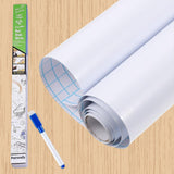 Parssufy Whiteboard (60x200cm) Sticker Wall Decal,SelfAdhesive White Board Sticker Vinyl Peel and Stick Paper for School, Offic