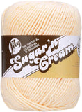 Lily Sugar N Cream Super Size Solid Yarn, 4oz, Gauge 4 Medium, 100% Cotton Cream Machine Wash & Dry