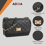 Adisa Women'S Girls Quilted Cross Body Sling Bag (Sl5059-Black),Black,,B0915VZVM6