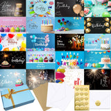 160 Birthday Cards Bulk with Short Generic Message Inside, Birthday Cards with Envelopes 4 x 6 inches, 20 Unique Designs, for Fa