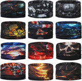 Aadikart Unisex Polycotton Bandana Face Mask Headband Scarf Head Wrap Neck Warmer Combo Free Size Multicolor Pack Of 12
