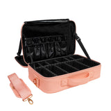 |Not Made In China| Makeup Bag Travel Case, Train Case for Cosmetics, Portable Beauty Organizer, Cosmetic Storage Bag With Adjus