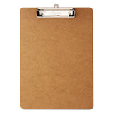 Universal 05562 Hardboard Clipboard, 1/2Inch Capacity, Holds 8 1/2w x 12h, Brown, 6/Pack