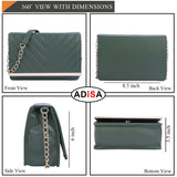 Adisa Sl5022 Women Girls Party Sling Bag (Dark Green),Dark Green,,B0DXRBYMLW