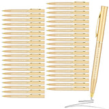 Outus 100 Pcs Wedding Pens Metal Slim Ballpoint Pens 1 mm Medium Point Retractable with Black Ink for Bridal Shower Party Gift G