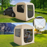 Alvantor Pop Up Screen House, 4 in 1 Outdoor Camping Tent,6'x6'Screen Room with Mosquito Netting &Waterproof PVC, PVC Clear Top 