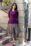 Gosriki Women'S Rayon Viscose A-Line Solid Kurta With Pant (Naima Wine-Gs_S_Wine_Small),Wine,,B0F13S4SDX