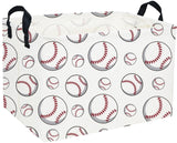 DDBASKET Rectangular Baseball Baskets Easter Gift Basket Empty Kids Storage Bins Baby Boy Basket Kids Toy Storage Bin Organizer 