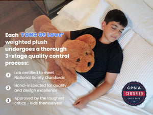 Tons of Love Weighted Stuffed Animals for Adults, Teens & Kids - Stuffed Animal Dog for Better Sleep - Emotional Support Plush -