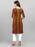 Wedani Women Crepe Printed Kurti (Krt483) (Medium Yellow),Yellow,M,Crepe,Straight,Kurti, kurta