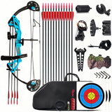 Lanneret Compound Bow and Archery Sets - Right Hand Archery Compound Bows 15-29 lbs Draw Weight Adjustable for Youth and Beginne
