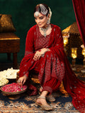 Libas Women'S Velvet Kurta Set (36969_Red
