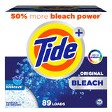 Tide Powder Laundry Detergent with Bleach Alternative, Original Scent, 89 Loads, 129 oz