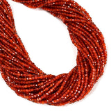 JM Design 2.5-2.8mm Carnelian Stone Bead, Faceted Cube Red Agate Gemstone Beads for Bracelets Jewelry Making