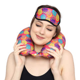 Oscar Home Travel Pillow & Eye Mask Set For Ultimate Comfort For Air, Train, Bus, And Car Journeys