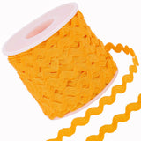 GORGECRAFT 27yard/25m Rick Rack Trim Ribbon Light Orange Wave Sewing Bending Fringe Trim 5mm/0.2 inch for DIY Sewing Crafts Wedd