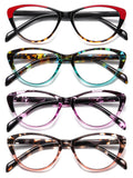 SOCTICK Cat Eye Reading Glasses for Women Blue Light Blocking,Readers for Women 3.5 with Comfort Spring Hinges,Fashion Designer 