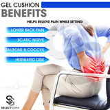 SelectSoma Gel Seat Cushion for Long Sitting Pressure Relief for Back, Sciatica, Coccyx, Tailbone Pain - Cushion for Office Chai