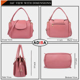 Adisa Shoulder Handbag Bag For Women And Girls With Sling Belt (Ad4055-Pin),D. Pink,,B0D5C2J4KP